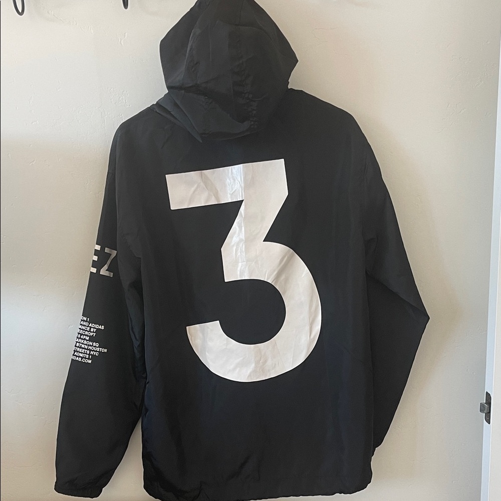 Yeezy Black Jacket with White Number Print